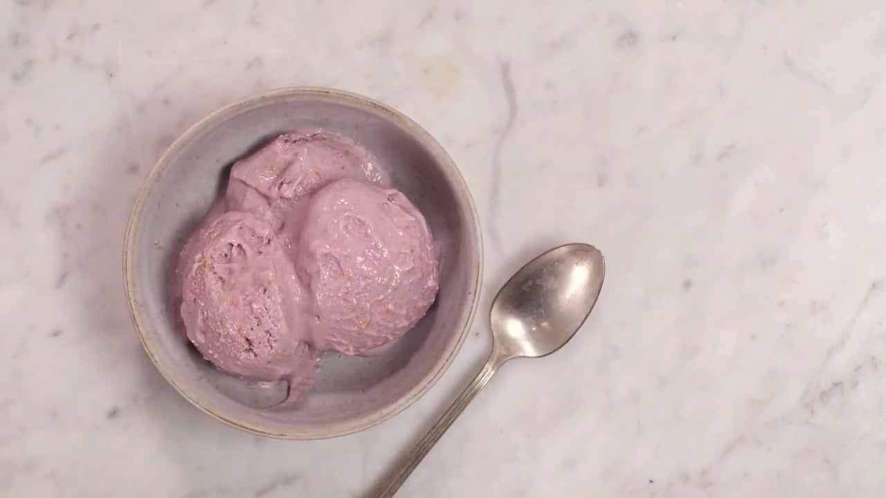 Sweet berry ice cream